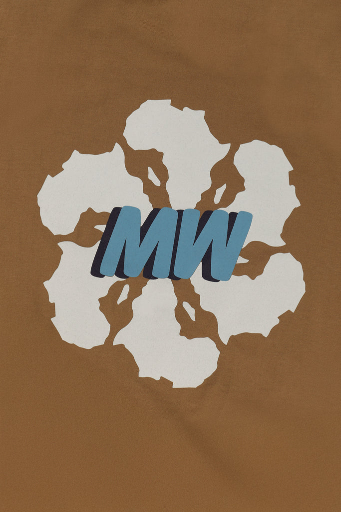 MW Africa Tee in coffee brown, 100% cotton, made in Africa