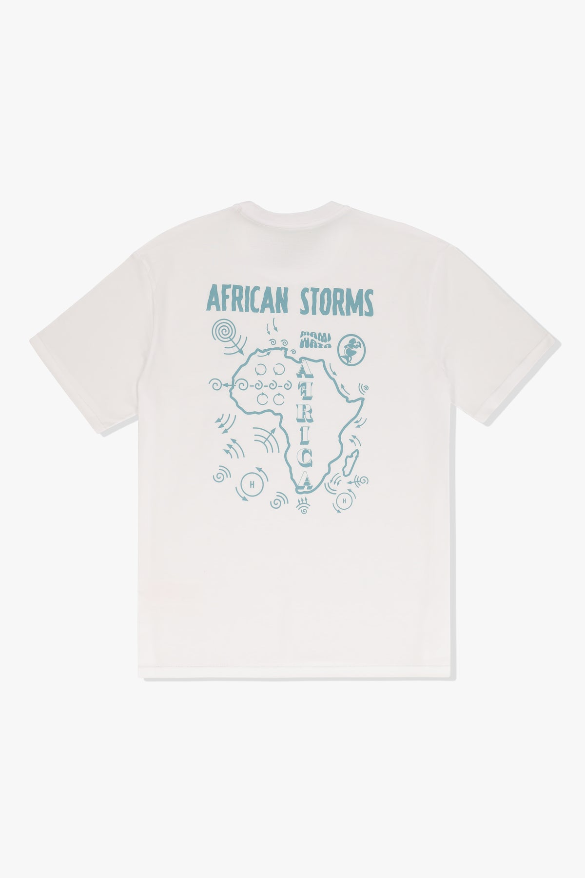 Mami Wata | Surf Maps Short Sleeve Tee White | Mami Wata - African