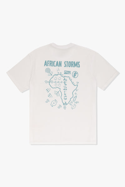 Mami Wata | Surf Maps Short Sleeve Tee White | Mami Wata - African