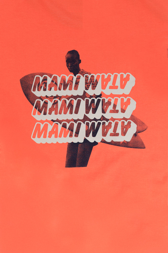  3 Mami Surf Tee in coral. 100% cotton.